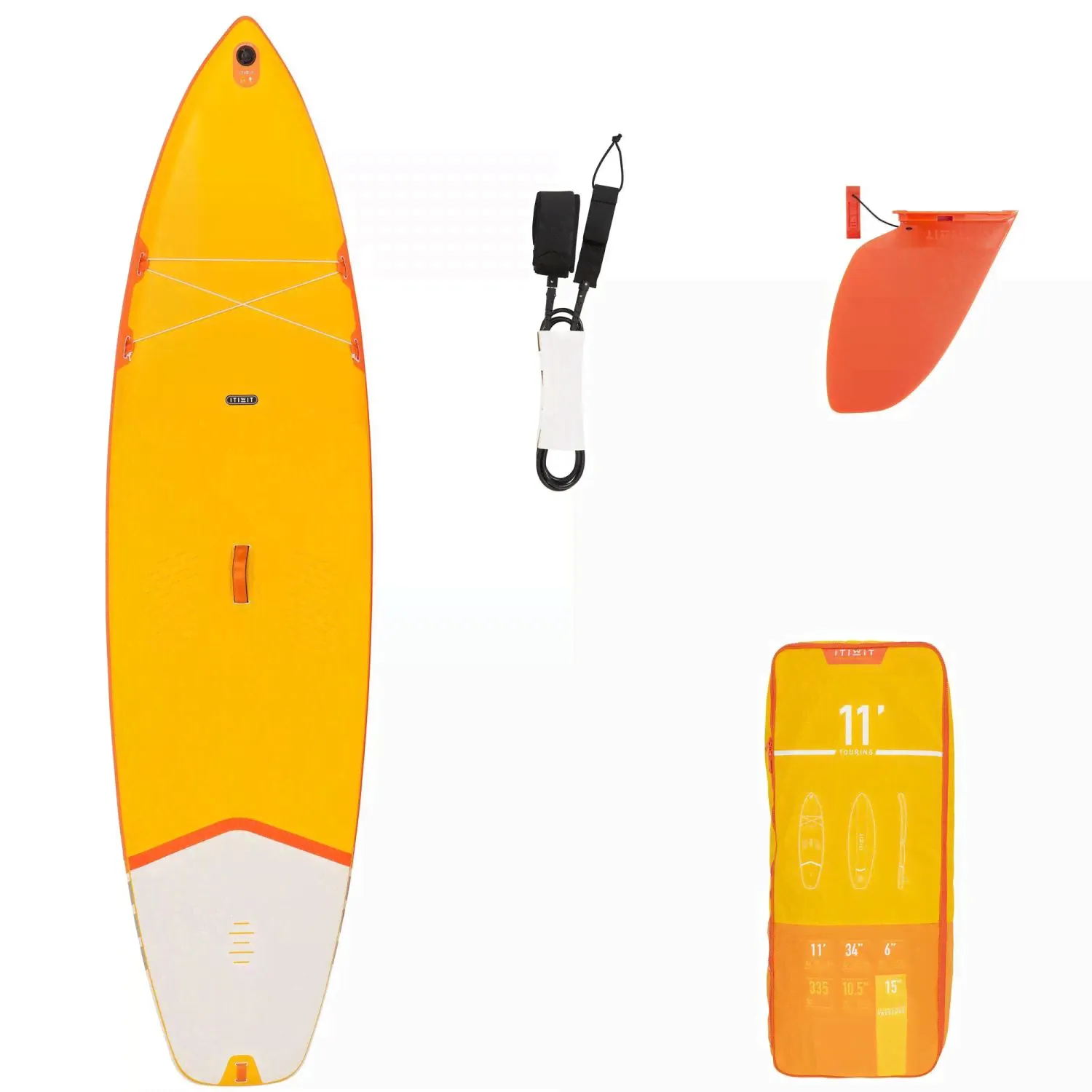 Доска SUP надувная Itiwit X100 11' желтая-0